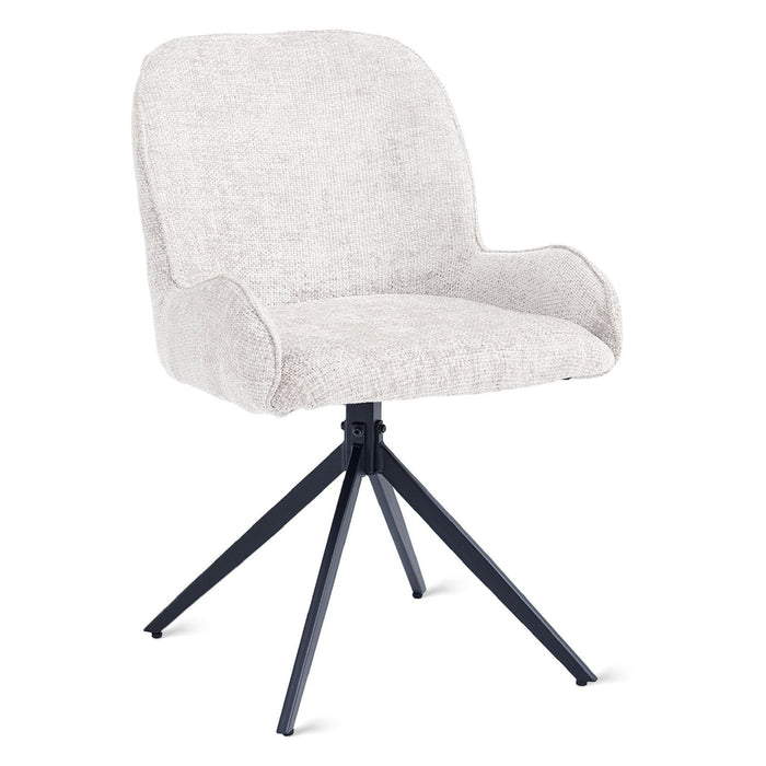 Set van 2 - Nest of Nora Gestoffeerde eetkamerstoelen Olli - Ivoor