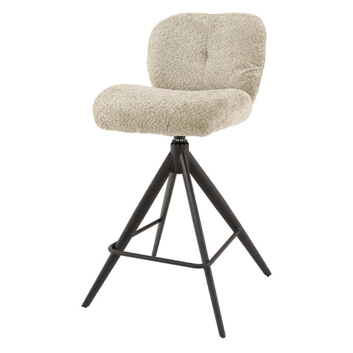 Set van 2 - Nest of Nora Barstoelen Rava - Draaibaar - Bouclé zand