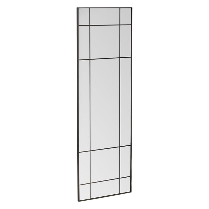 Nest of Nora Wandspiegel met vakverdeling - Dun metalen frame - Zwart
