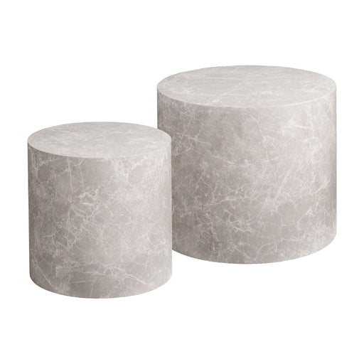 Nest of Nora Salontafel set van 2 - rond - marmerlook