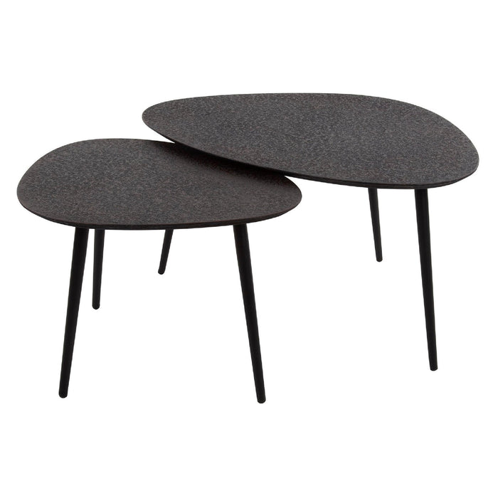 Nest of Nora Salontafel set van 2 Aiko - Organische vorm - Grijs