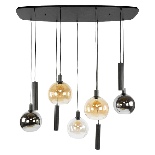 Nest of Nora Hanglamp Siva - 9-lichts met glazen bollen - Zwart