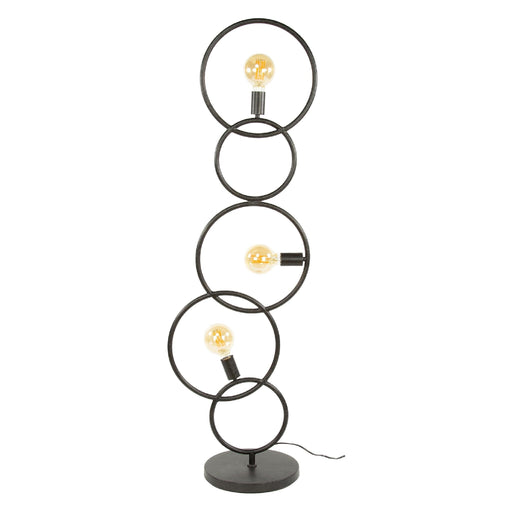 Nest of Nora Vloerlamp Myrra - 3 lichts staande lamp met ronde kappen - Design plafondlamp - Zwart
