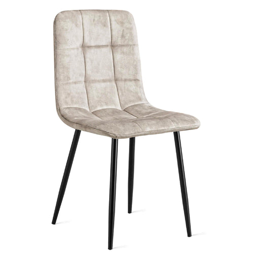 Set van 2 - Nest of Nora Eetkamerstoelen Noa - Fluweel - Taupe