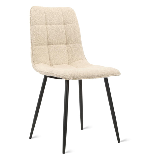 Set van 2 - Nest of Nora Eetkamerstoelen Noa - Bouclé bekleding - Taupe