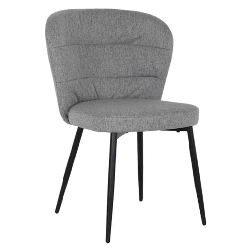 Set van 2 - Nest of Nora Eetkamerstoelen Lilly stof - Grijs