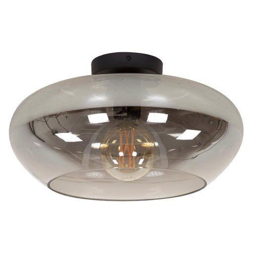 Nest of Nora Plafondlamp Leno - 1-lichts rond Ø40 cm - Glas - Smoke grey