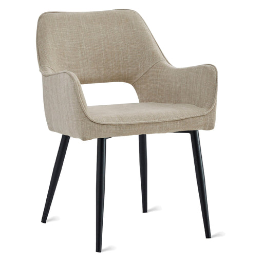 Set van 2 Nest of Nora Eetkamerstoelen Ronn - Stof - Crème