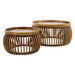 Nest of Nora Salontafel set Milan - Set van 2 rond curve - Massief mangohout