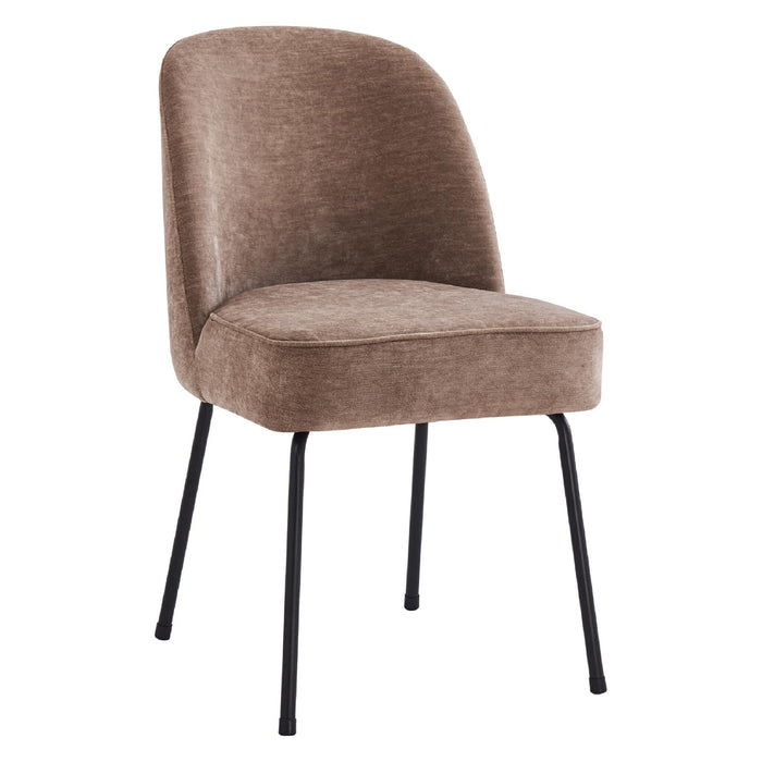 Set van 2 - Nest of Nora Eetkamerstoelen Senn - Velvet - Truffel
