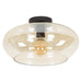 Nest of Nora Plafondlamp Leno - 1-lichts rond Ø40 cm - Glas - Amber
