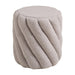 Nest of Nora Poef rond hocker en voetenbank Ø38x40 cm grijs
