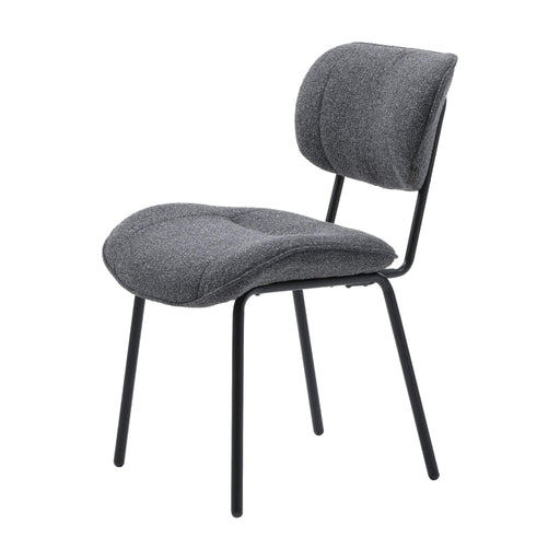Set van 2 - Nest of Nora Eetkamerstoelen Kylo - Bouclé - Donkergrijs