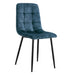 Set van 2 - Nest of Nora Eetkamerstoelen Noa - Fluweel - Blauw
