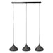 Nest of Nora Hanglamp Riom - 3-lichts industrieel - E27 - Zwart bruin