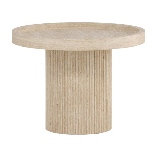 Nest of Nora Bijzettafel rond 60 cm - Travertinlook - Beige