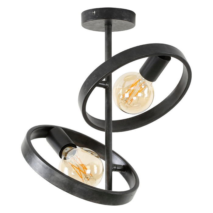 Nest of Nora Plafondlamp Envi - 2-lichts - E27 fitting - Charcoal