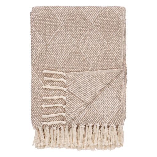 Nest of Nora Plaid 130x180 cm - Katoenmix woondeken - Taupe