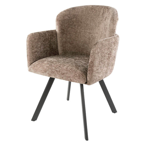 Set van 2 - Nest of Nora Eetkamerstoelen Ami - Draaibaar met armleuning - Champagne