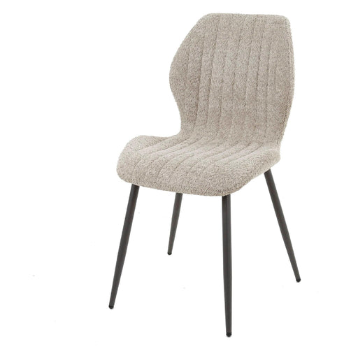Set van 4 - Nest of Nora Eetkamerstoelen bouclé - Zand