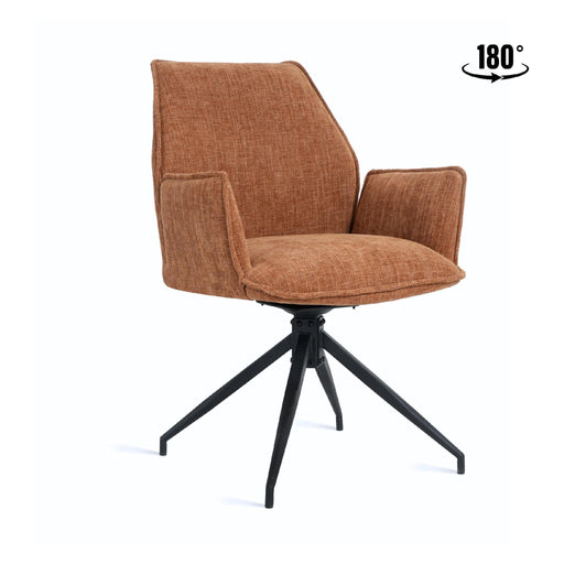 Set van 2 Nest of Nora draaibare eetkamerstoelen met armleuning Emmy - Roest