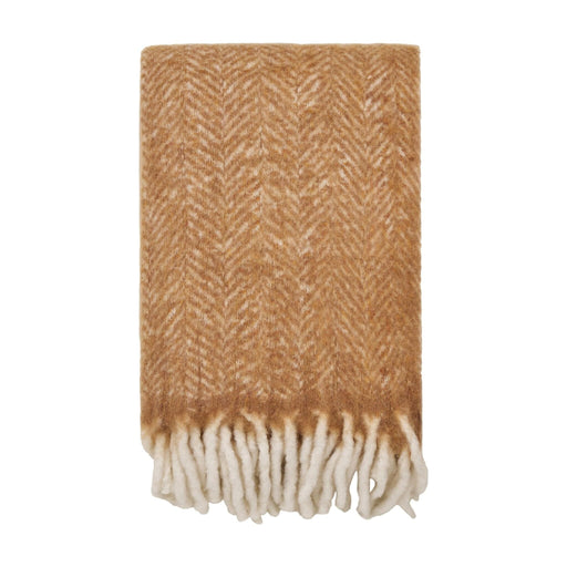 Nest of Nora Plaid deken wolmix 130x170 cm - Tan