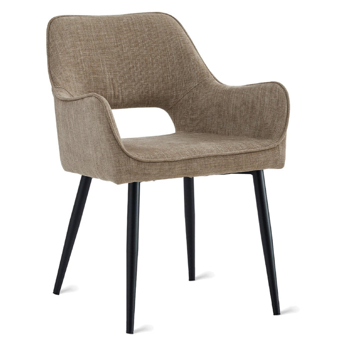 Set van 2 - Nest of Nora Eetkamerstoelen Ronn - Stof - Truffel