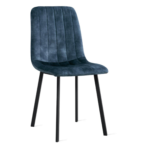 Set van 2 - Nest of Nora Eetkamerstoelen Meva - Fluwelen bekleding - Velvet blauw