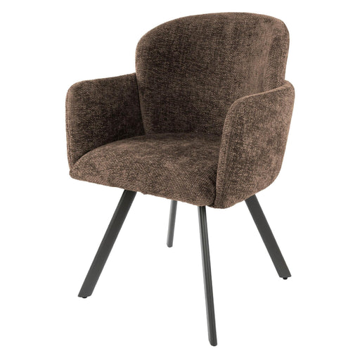 Set van 2 - Nest of Nora Eetkamerstoelen Ami - Draaibaar met armleuning - Taupe