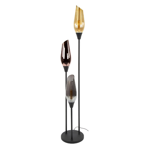 Nest of Nora Vloerlamp Suni - 3-lichts modern design - Zwart