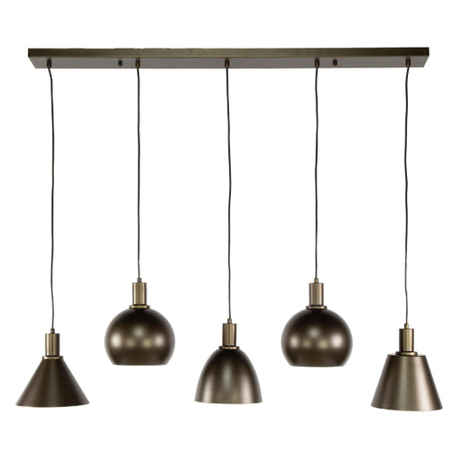 Nest of Nora Hanglamp Aksel - 5 lichts - Industrieel - Bruin