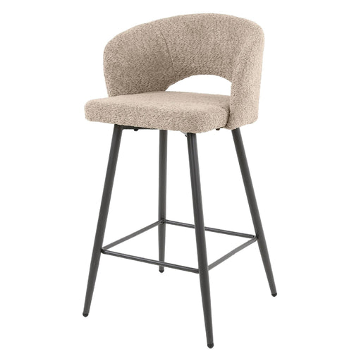 Set van 2 - Nest of Nora Barstoelen Vona - Bouclé zand