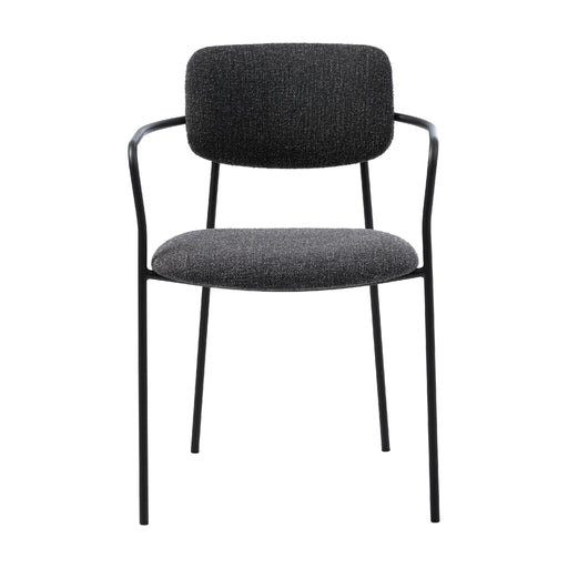 Set van 2 - Nest of Nora Eetkamerstoelen Lavi - Stof - Donkergrijs