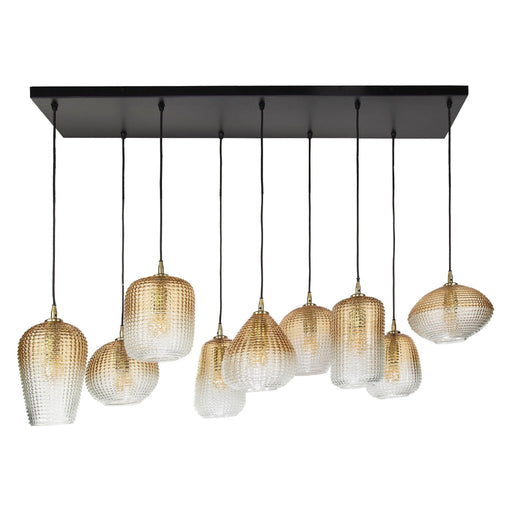 Nest of Nora Hanglamp 9-lichts met glas Amber