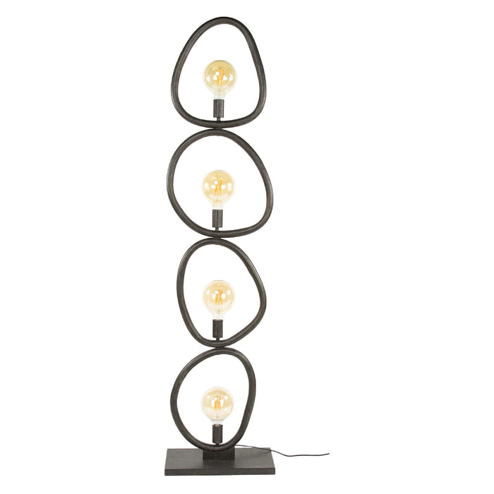 Nest of Nora Vloerlamp Sola - 4-lichts rond - Zwart