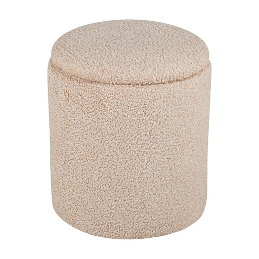 Nest of Nora Ronde poef met opbergruimte - Teddy - Beige