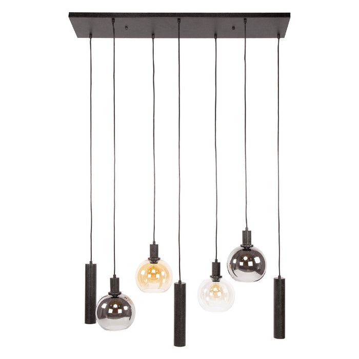 Nest of Nora Hanglamp Siva - 7-lichts - Zwart