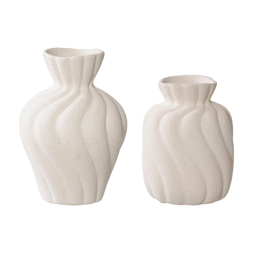 Nest of Nora Vazen set van 2 - Keramiek - Wit