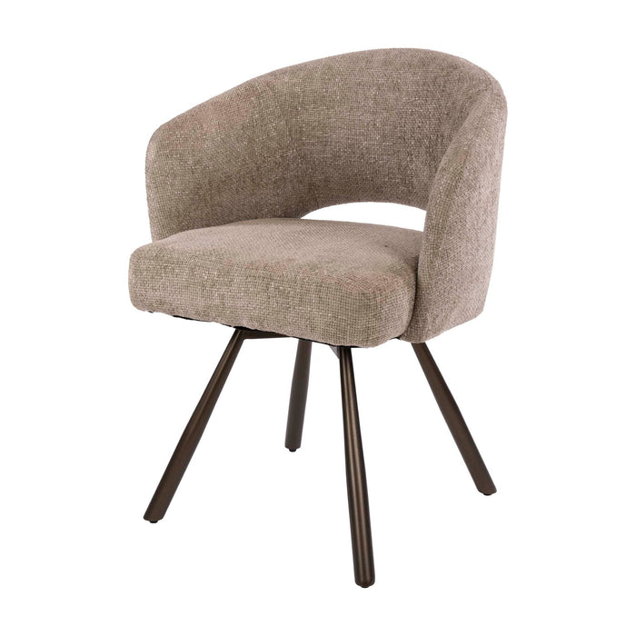 Set van 2 - Nest of Nora Armstoel Skarn - Draaibaar met pocketvering - Bruin