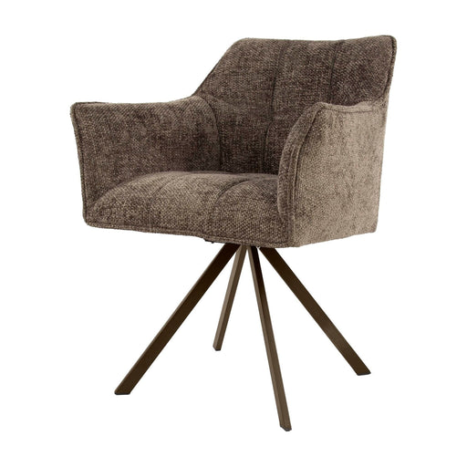 Set van 2 - Nest of Nora Armstoel Elda - 360° draaibaar - Lichtbruin