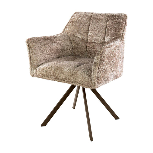 Set van 2 - Nest of Nora Armstoel Elda - 360° draaibaar met nosag-vering - Bruin