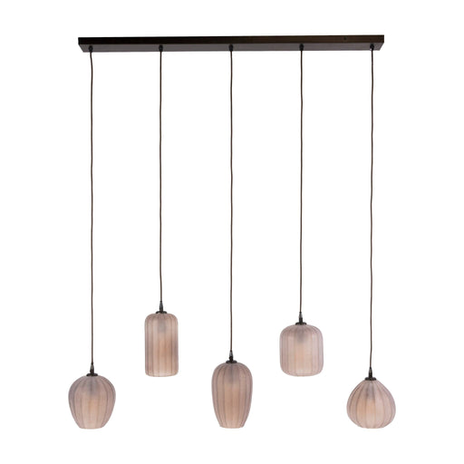Nest of Nora Hanglamp Talo 5-lichts in hoogte verstelbaar - Sienna bruin