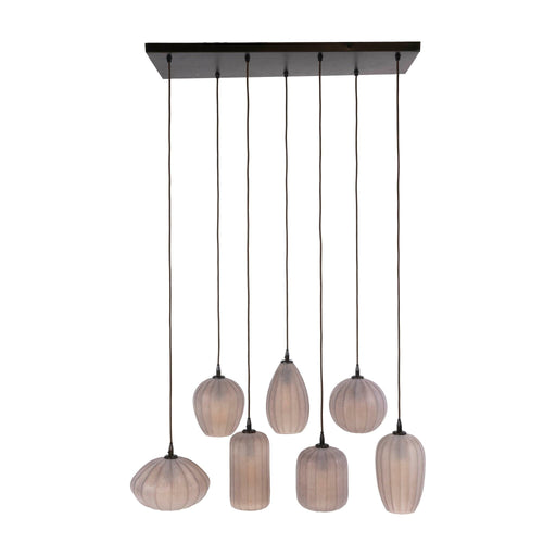 Nest of Nora Hanglamp Talo - 4+3-lichts - Hoogte verstelbaar - Sienna bruin