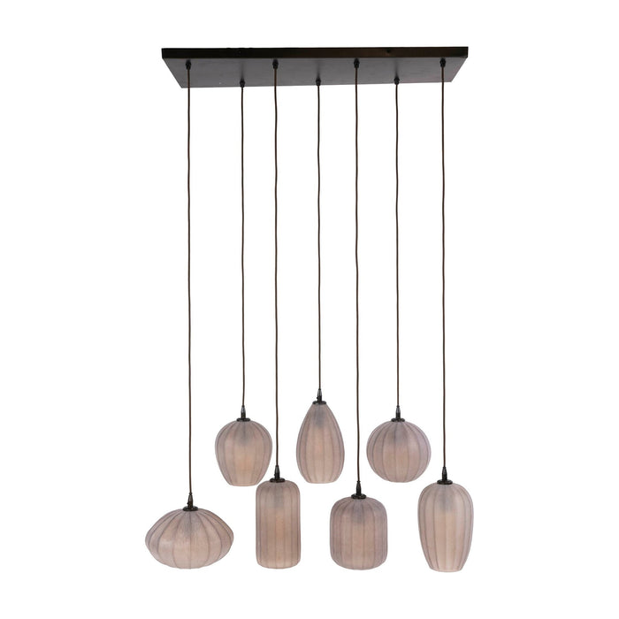 Nest of Nora Hanglamp Talo - 4+3-lichts - Hoogte verstelbaar - Sienna bruin