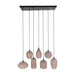 Nest of Nora Hanglamp Talo - 4+3-lichts - Hoogte verstelbaar - Sienna bruin