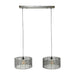 Nest of Nora Hanglamp Brego - 2-lichts - Gevlochten metaal - Zwart nikkel