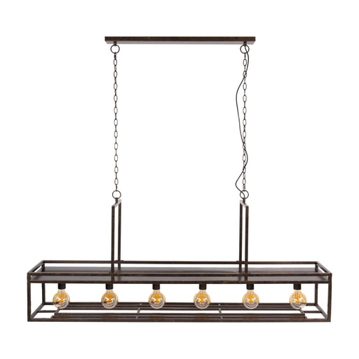 Nest of Nora Hanglamp Mivo - 6-lichts voor boven eettafel - Urban bruin