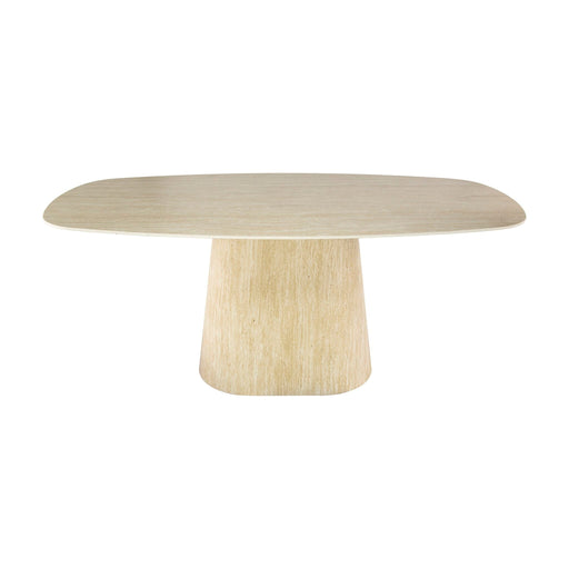 Nest of Nora Eettafel Frejo - 180 cm - Ovale keramiek travertijn-stijl - Grijs
