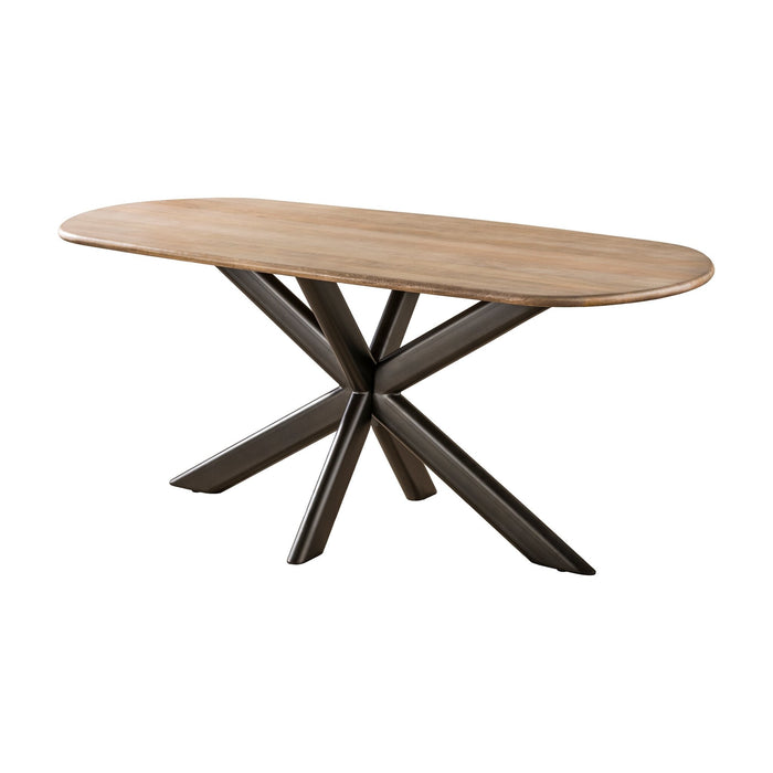 Nest of Nora Eettafel Torvi 180 cm - Massief mangohout met spiderframe - Zand