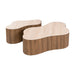 Set van 2 - Nest of Nora Salontafel Telo grande - 3D keramiek - Travertin-stijl